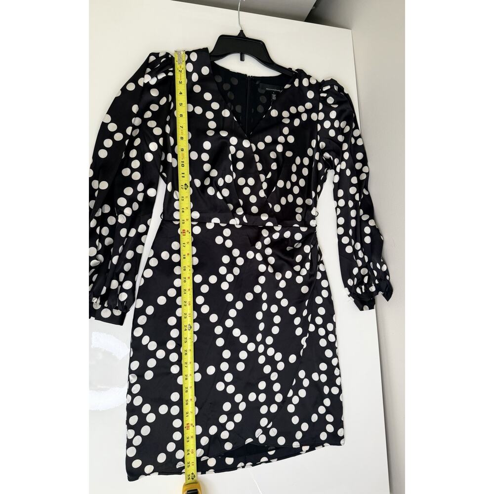 NEW White House Black Market WHBM Dress Size 4 Small Polka Dot Faux Wrap Career - Picture 10 of 14
